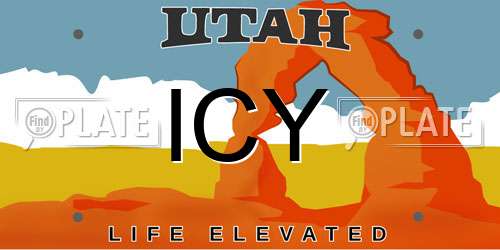 ICY Utah License Plate
