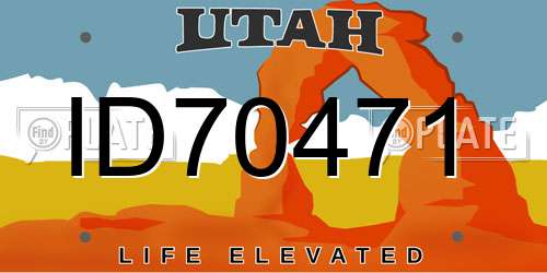ID70471 Utah License Plate