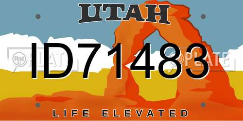 ID71483 Utah License Plate