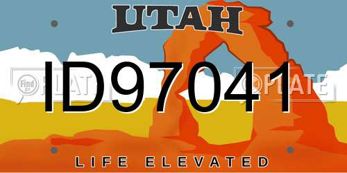 ID97041 Utah License Plate