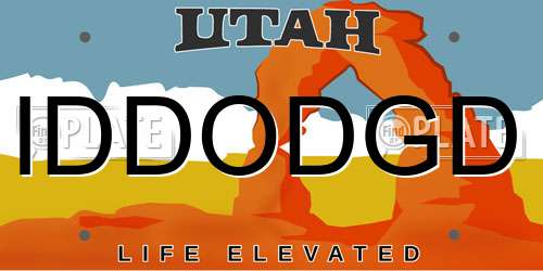 IDDODGD Utah License Plate