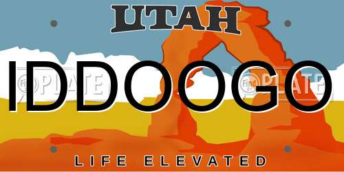 IDDOOGO Utah License Plate