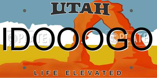 IDOOOGO Utah License Plate