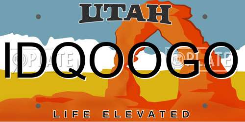 IDQOOGO Utah License Plate