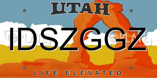 IDSZGGZ Utah License Plate