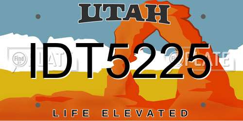 IDT5225 Utah License Plate