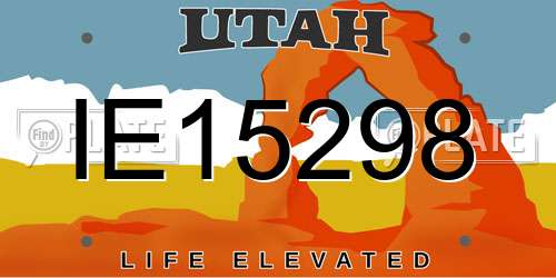 IE15298 Utah License Plate