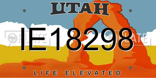 IE18298 Utah License Plate