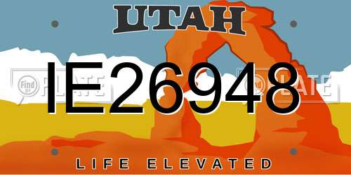 IE26948 Utah License Plate