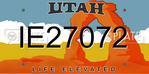 IE27072 Utah License Plate