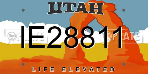 IE28811 Utah License Plate
