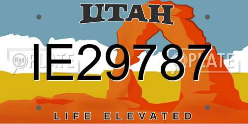 IE29787 Utah License Plate