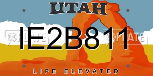 IE2B811 Utah License Plate