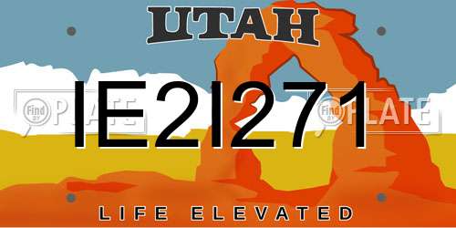 IE2I271 Utah License Plate