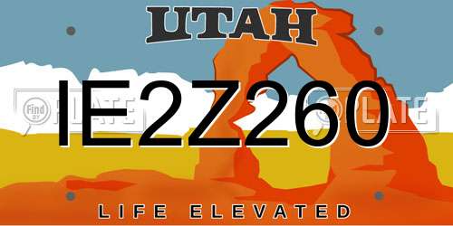 IE2Z260 Utah License Plate