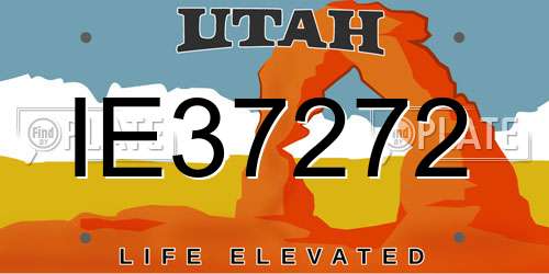IE37272 Utah License Plate