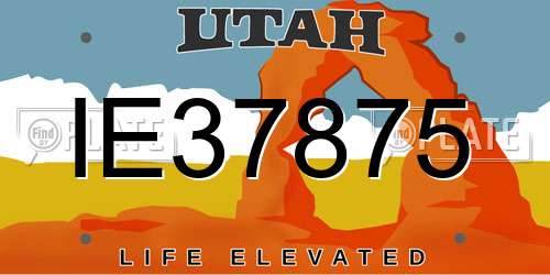 IE37875 Utah License Plate