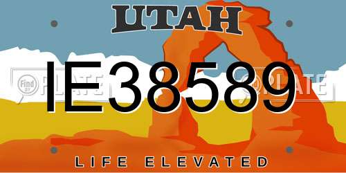 IE38589 Utah License Plate