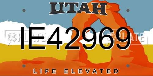 IE42969 Utah License Plate