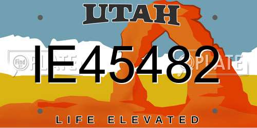 IE45482 Utah License Plate