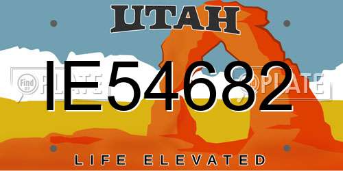 IE54682 Utah License Plate