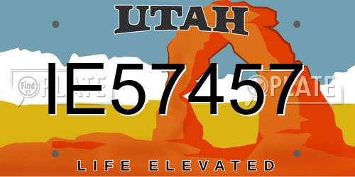 IE57457 Utah License Plate