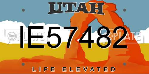 IE57482 Utah License Plate