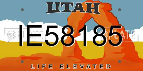 IE58185 Utah License Plate