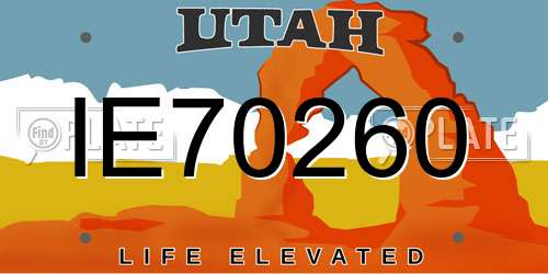 IE70260 Utah License Plate