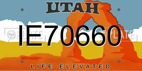 IE70660 Utah License Plate