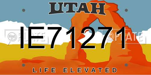 IE71271 Utah License Plate