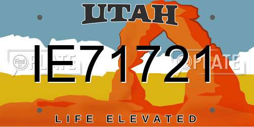 IE71721 Utah License Plate