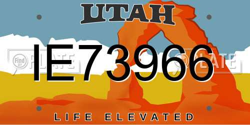 IE73966 Utah License Plate