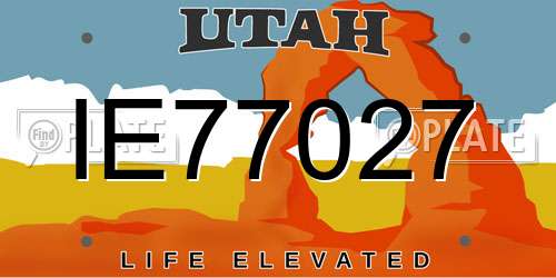 IE77027 Utah License Plate