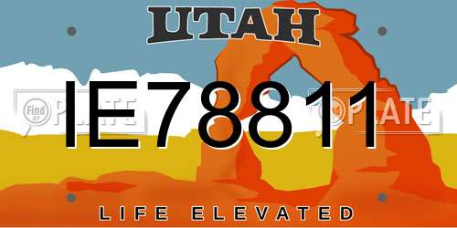 IE78811 Utah License Plate