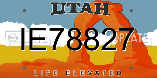 IE78827 Utah License Plate