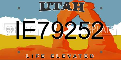 IE79252 Utah License Plate