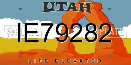 IE79282 Utah License Plate