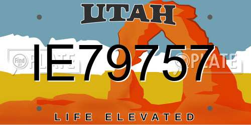 IE79757 Utah License Plate