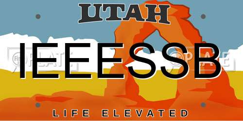 IEEESSB Utah License Plate