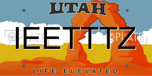 IEETTTZ Utah License Plate
