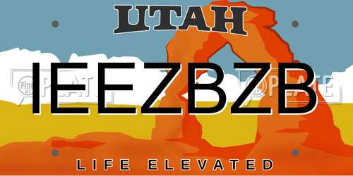 IEEZBZB Utah License Plate