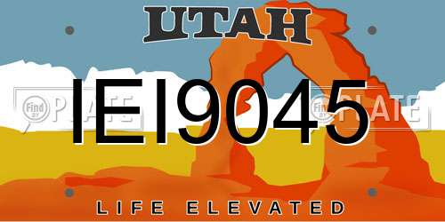 IEI9045 Utah License Plate
