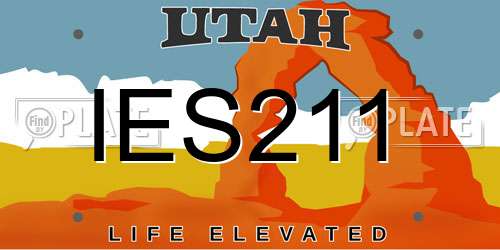IES211 Utah License Plate