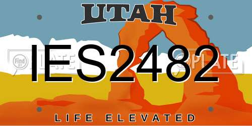 IES2482 Utah License Plate