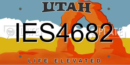 IES4682 Utah License Plate