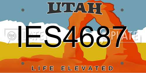 IES4687 Utah License Plate