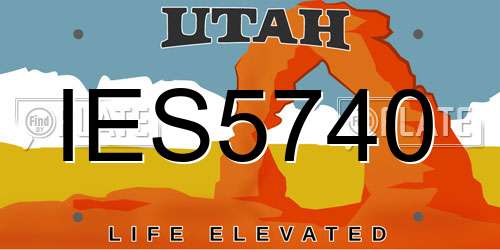 IES5740 Utah License Plate