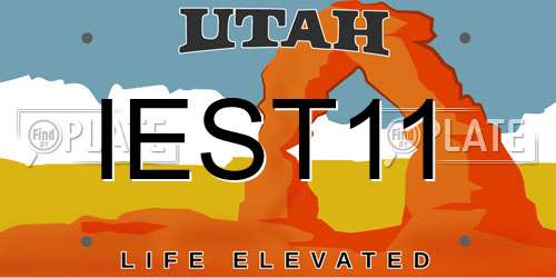IEST11 Utah License Plate