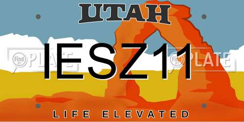 IESZ11 Utah License Plate